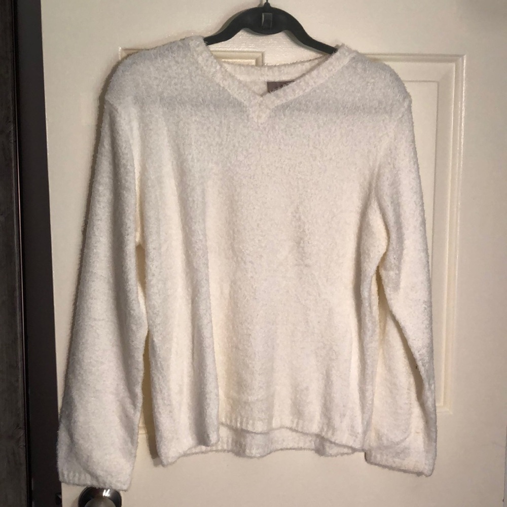 super soft white sweater